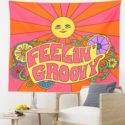 Feeling Groovy Tapestry AESTHETIC_Indie SUB CATEGORY_Tapestries