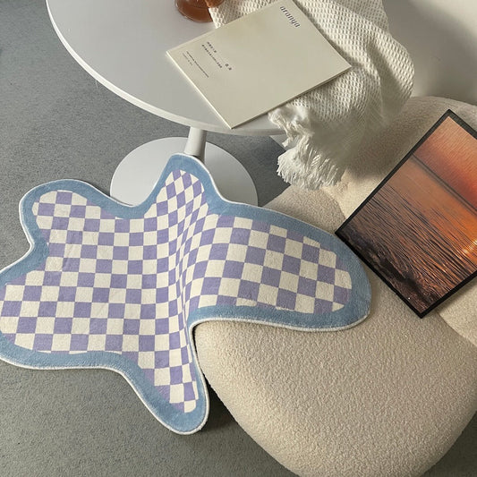 Tapis décoratif à carreaux Blob irrégulier