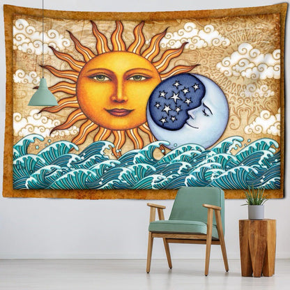 Ancient Sun and Moon Big Tapestry SUB CATEGORY_Tapestries