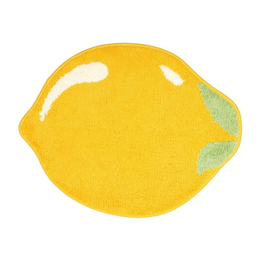 Tapis d'appoint touffeté jaune citron juteux