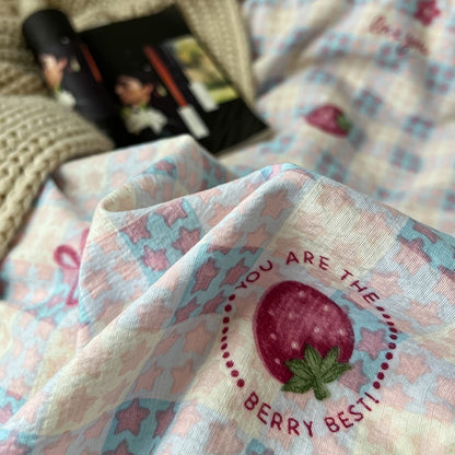 Berry Best Kawaii Strawberry Bedding Set
