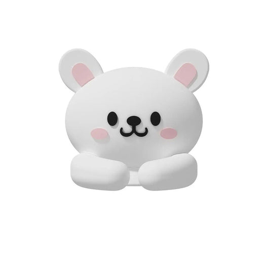 Kawaii White Bunny Kabel-Organizer-Clips (2er-Set)