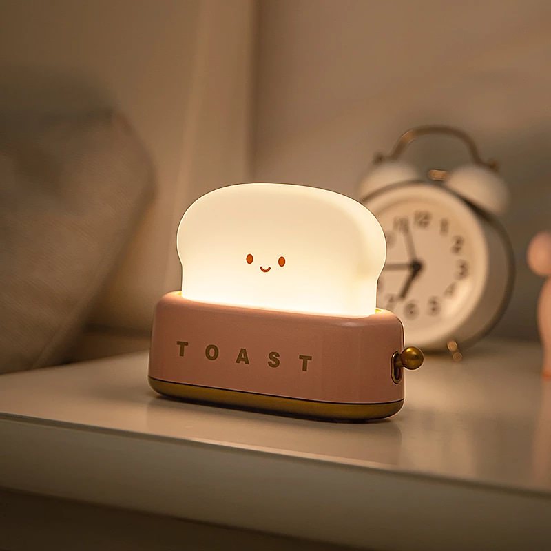 Kawaii Toaster Night Light AESTHETIC_Danish Pastel SUB CATEGORY_Desk Accessories