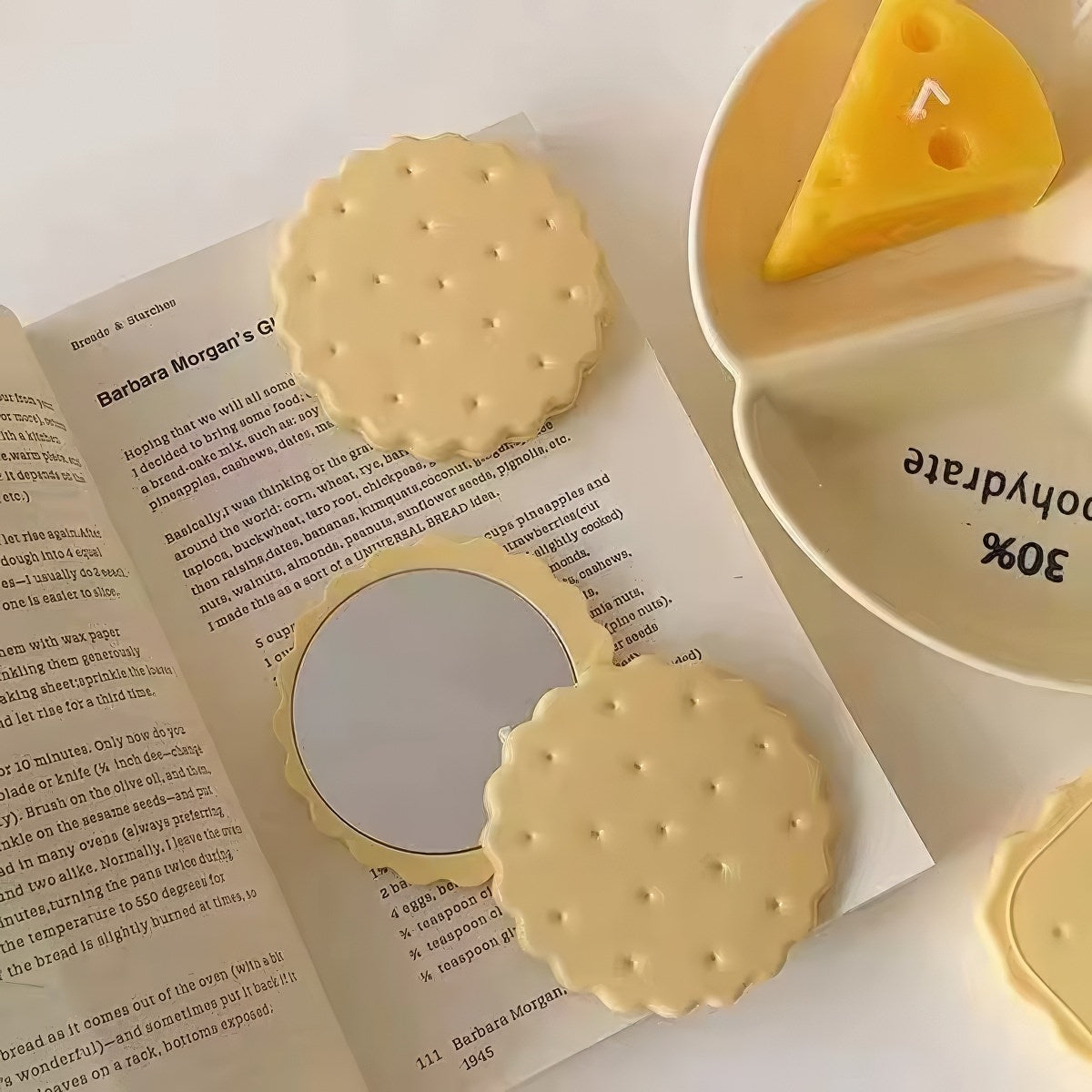 Kawaii Biscuit Makeup Pocket Mirror