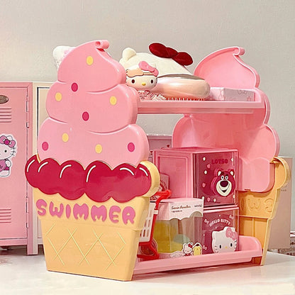 Kawaii Icecream Desktop Storage Shelf