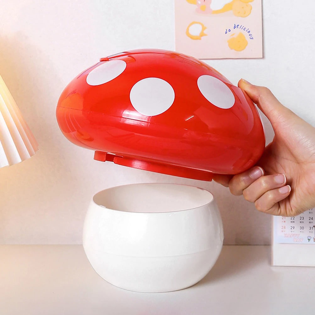 Kawaii Mushroom Desk Trash Can box storage SUB CATEGORY_Desk Accessories