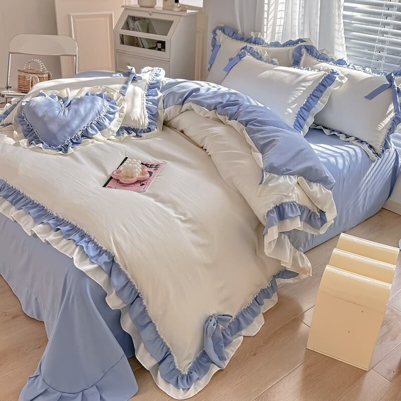 Kawaii Princess Korean Bedding Set bed sheet bedsheets pastel room pastel sheets SUB CATEGORY_Bedding Sets