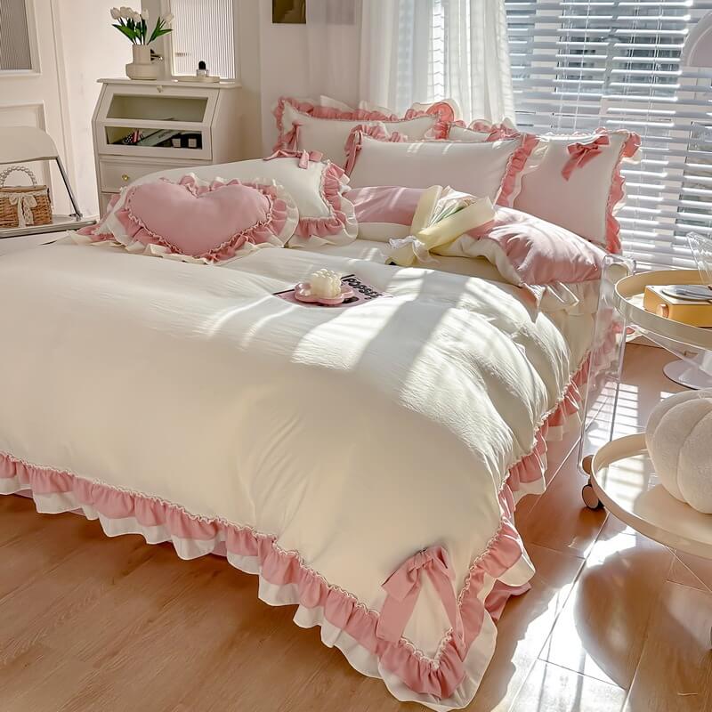 Kawaii Princess Korean Bedding Set bed sheet bedsheets pastel room pastel sheets SUB CATEGORY_Bedding Sets