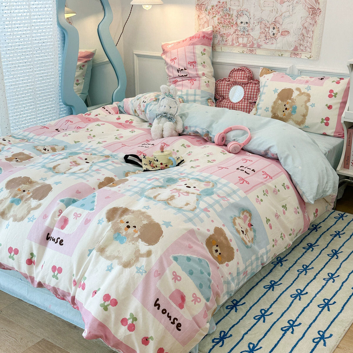Kawaii Princess Patchwork Bedding Set