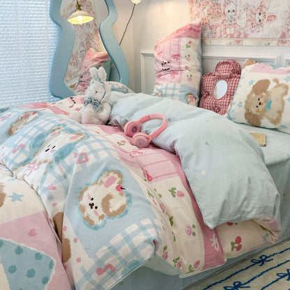 Kawaii Princess Patchwork Bedding Set