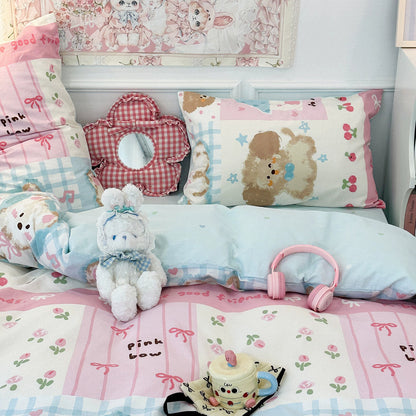 Kawaii Princess Patchwork Bedding Set