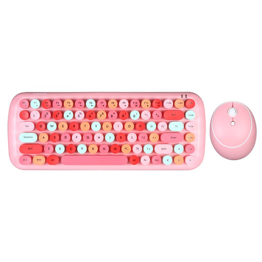 Kawaii Retro Keyboard + Mouse Set anime keys caps round caps