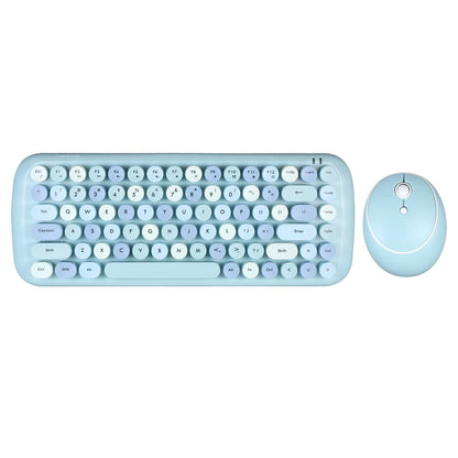 Kawaii Retro Keyboard + Mouse Set anime keys caps round caps