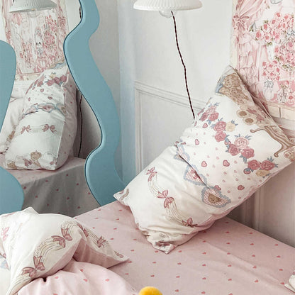 Kawaii Teddy Tea Party Bedding Set