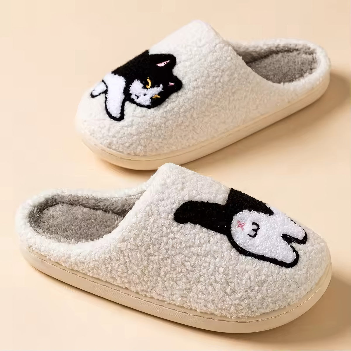 Plush Kitty Slippers