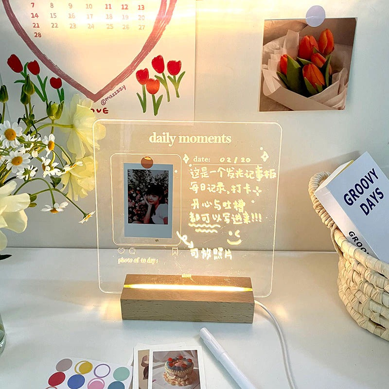 Korean Acrylic Memo Board AESTHETIC_Art Hoe AESTHETIC_Soft Girl SUB CATEGORY_Desk Accessories