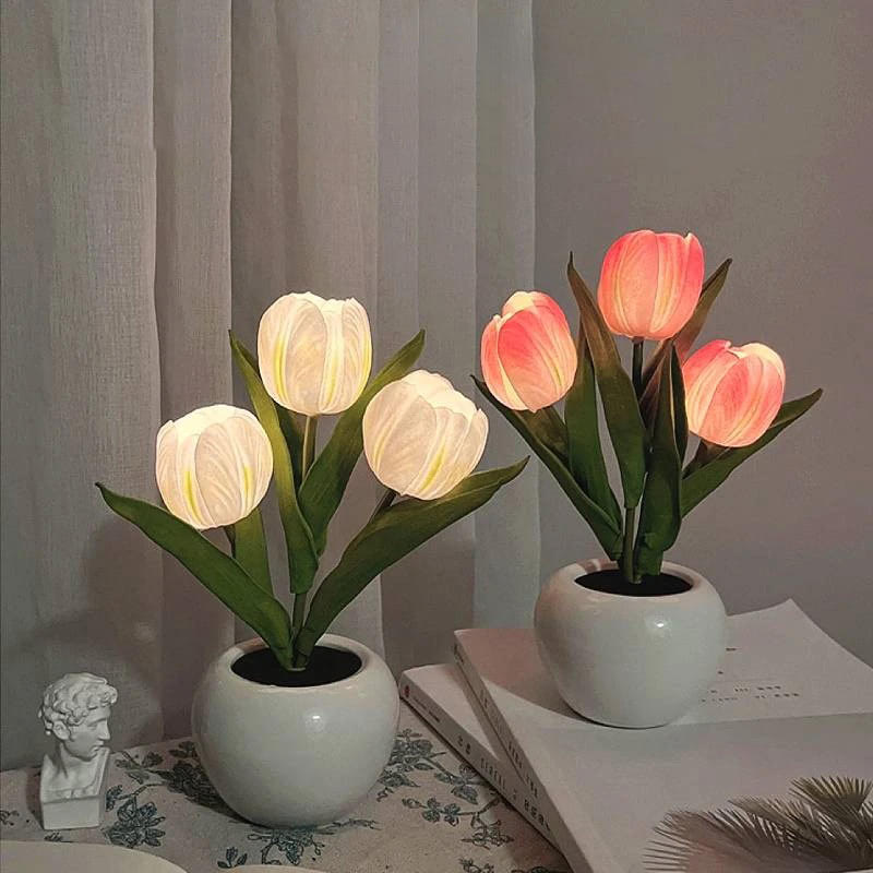 Mini Potted Tulip LED Night Light bedside lamp night lamp