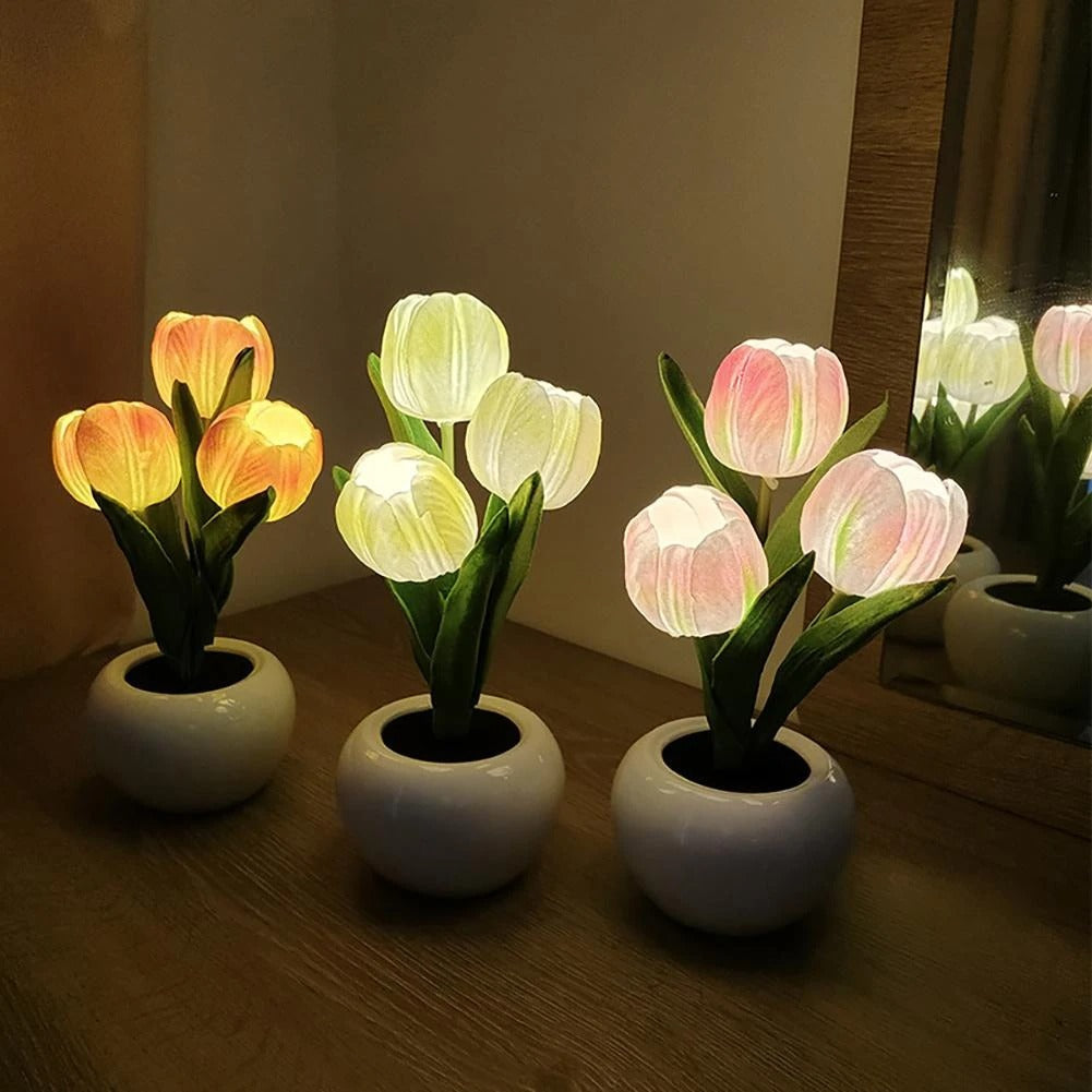 Mini Potted Tulip LED Night Light bedside lamp night lamp