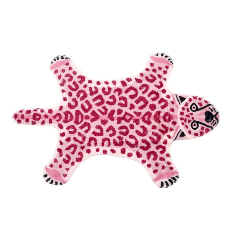 Pink Leopard Furry Accent Rug SUB CATEGORY_Rugs