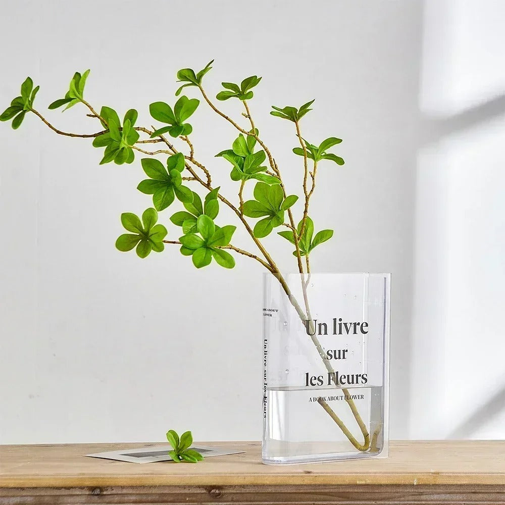 Book Shaped Colored Acrylic Flower Vase