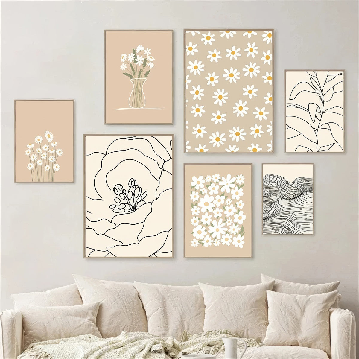 Boho Aesthetic Light Beige Canvas Posters