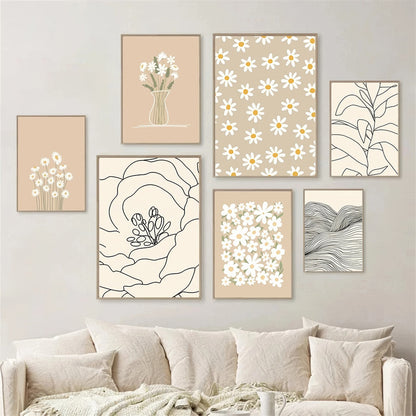 Boho Aesthetic Light Beige Canvas Posters
