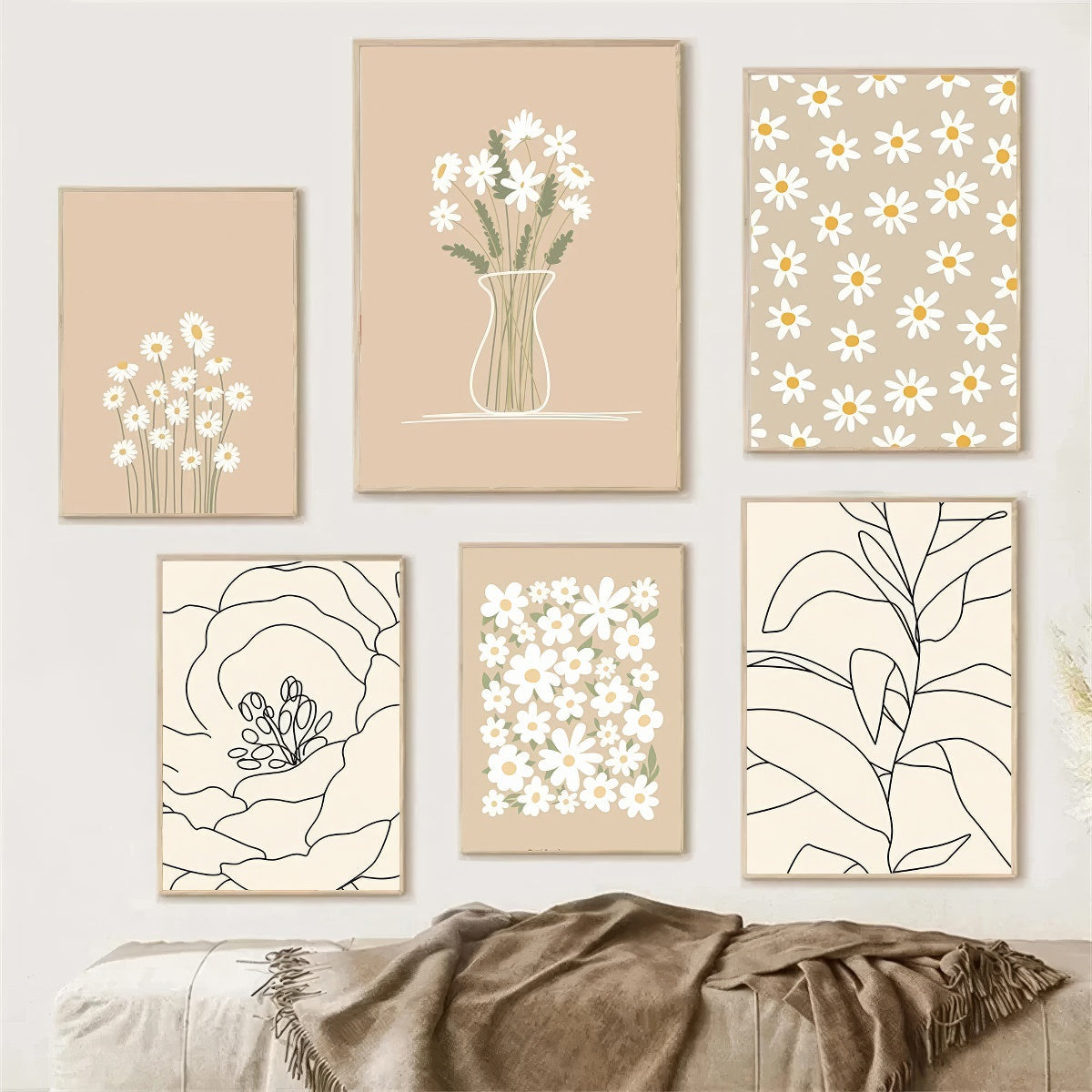 Boho Aesthetic Light Beige Canvas Posters