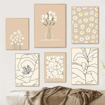 Boho Aesthetic Light Beige Canvas Posters