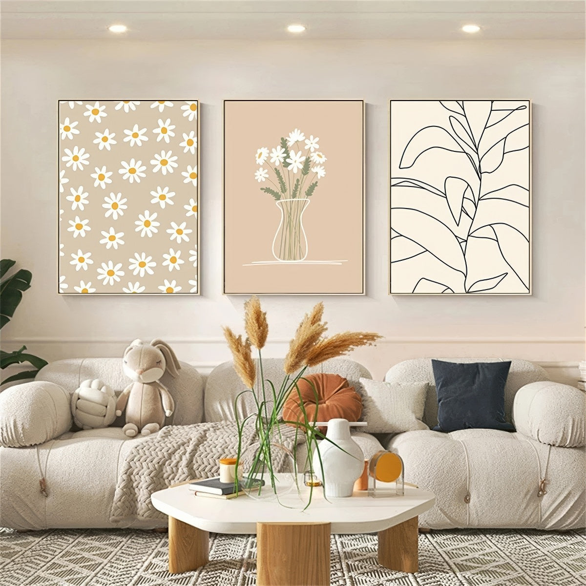 Boho Aesthetic Light Beige Canvas Posters