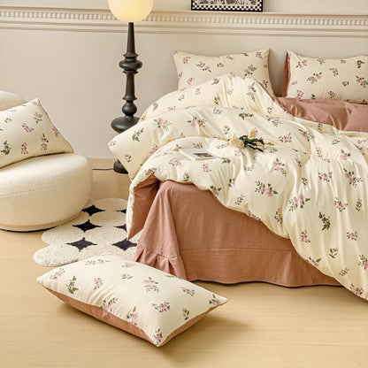 Springtime Flowers Print Bedding Set bed sheet bedsheets coquette cottagecore