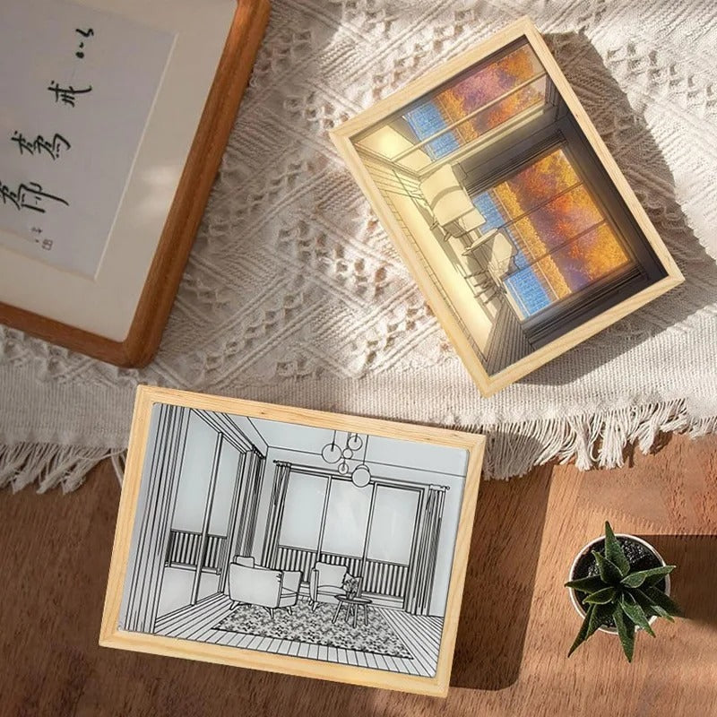 Light Painting Shadow Box Picture Frame photo frame