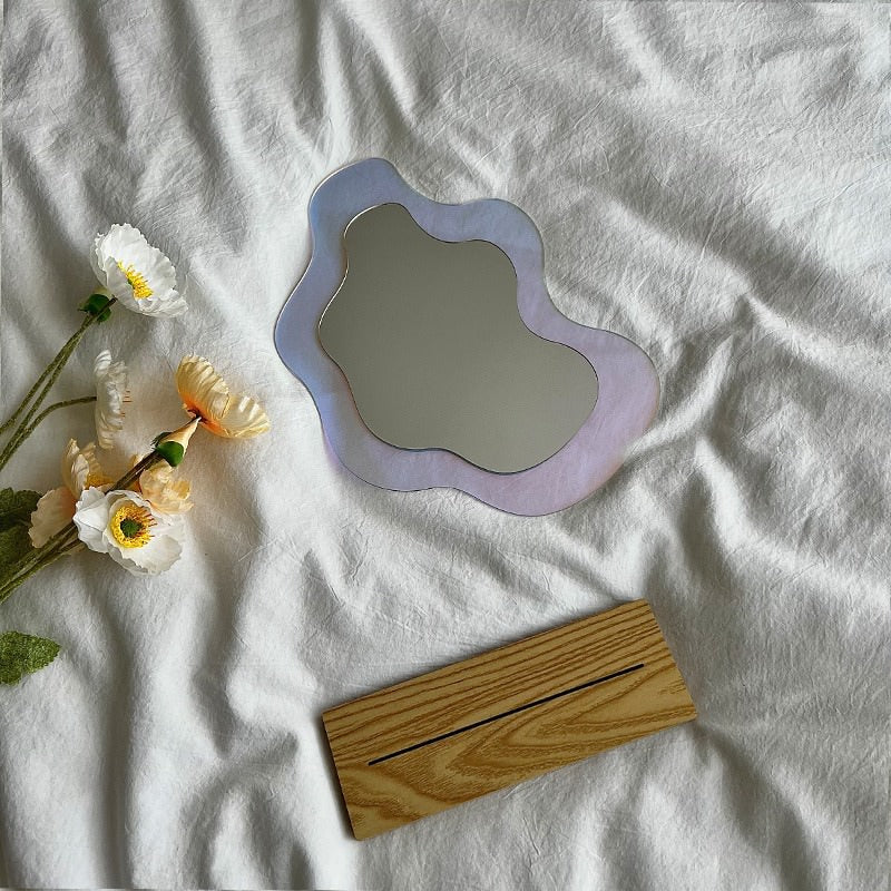 Specular Acrylic Blob Mirror AESTHETIC_Danish Pastel AESTHETIC_Soft Girl blob blob mirror holographic irregular rainbow specular SUB CATEGORY_Mirrors table mirror