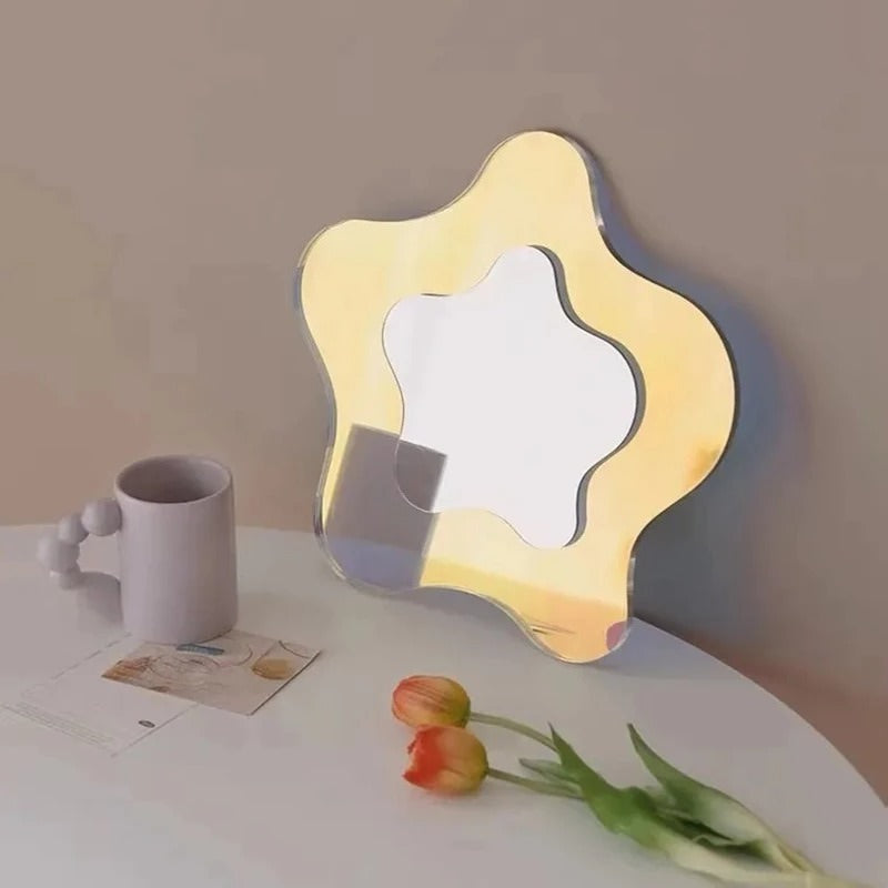 Specular Acrylic Blob Mirror AESTHETIC_Danish Pastel AESTHETIC_Soft Girl blob blob mirror holographic irregular rainbow specular SUB CATEGORY_Mirrors table mirror