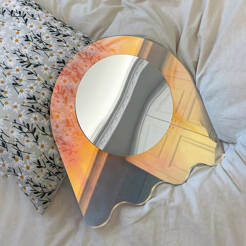 Specular Acrylic Blob Mirror AESTHETIC_Danish Pastel AESTHETIC_Soft Girl blob blob mirror holographic irregular rainbow specular SUB CATEGORY_Mirrors table mirror