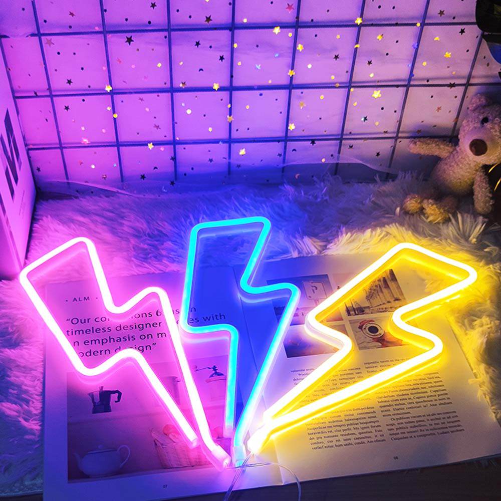 Lightning Bolt Neon Sign AESTHETIC_eGirl SUB CATEGORY_Neon Signs