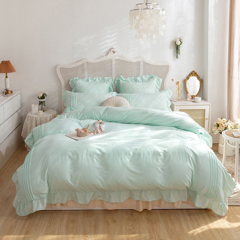 Little Princess Ruffle Bedding Set bed sheet bedsheets pastel room pastel sheets SUB CATEGORY_Bedding Sets