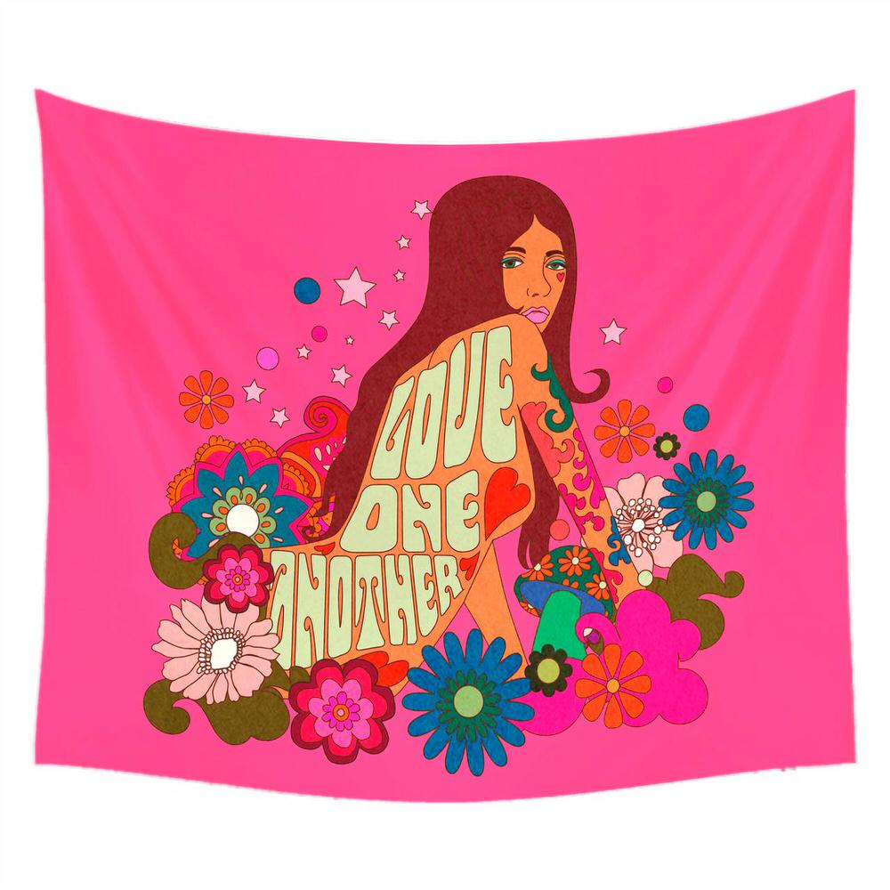 Love One Another Tapestry AESTHETIC_Indie SUB CATEGORY_Tapestries