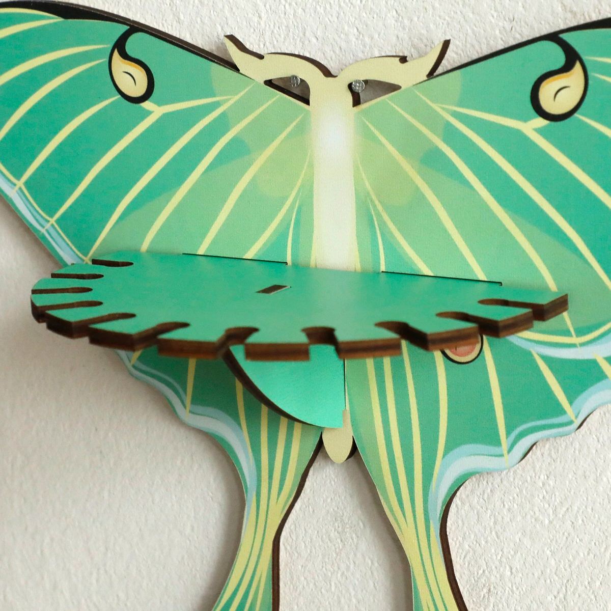 Luna Moth Wall Display Shelf