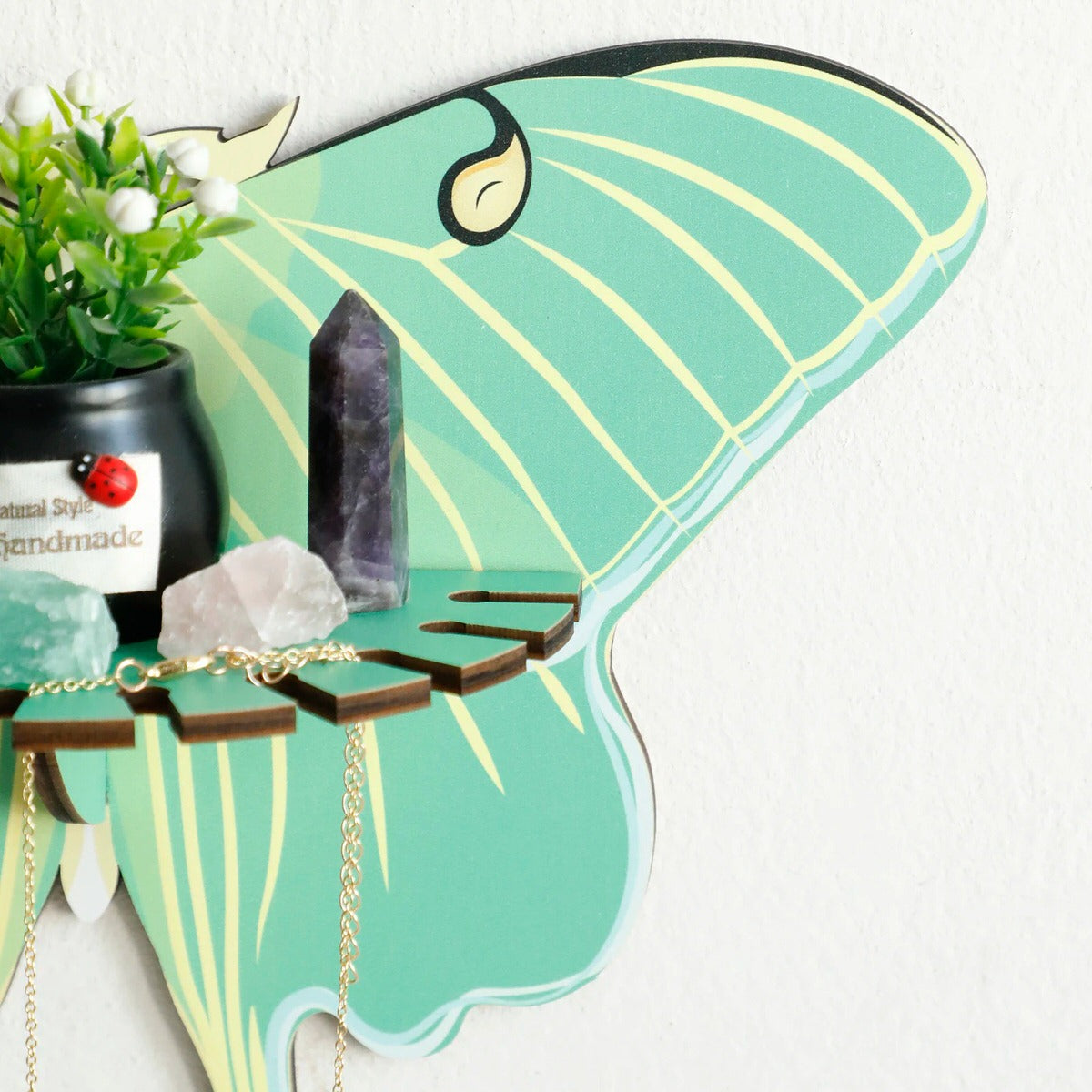 Luna Moth Wall Display Shelf
