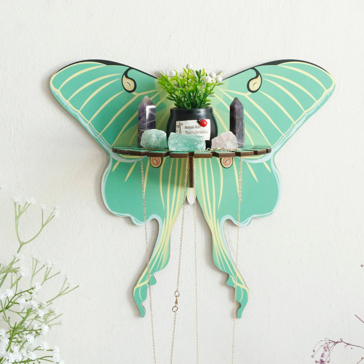 Luna Moth Wall Display Shelf