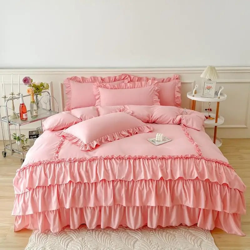 Lush Ruffles Duvet Cover Set