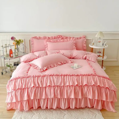 Lush Ruffles Duvet Cover Set