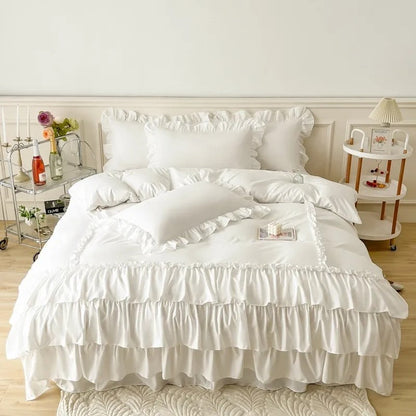 Lush Ruffles Duvet Cover Set