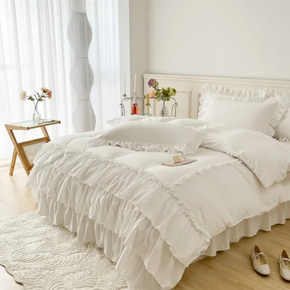 Lush Ruffles Duvet Cover Set