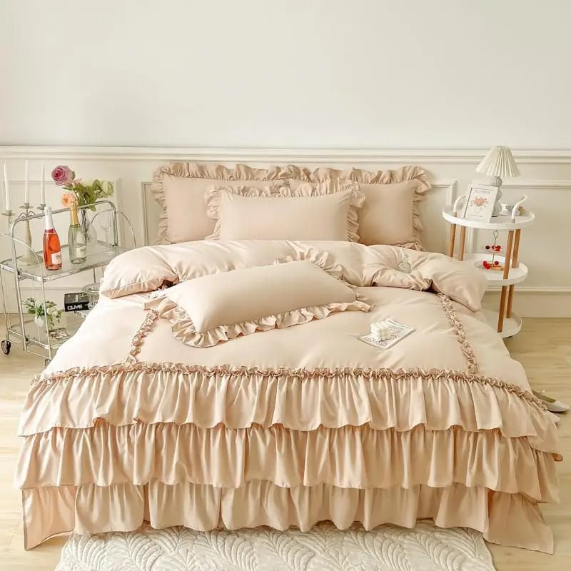 Lush Ruffles Duvet Cover Set