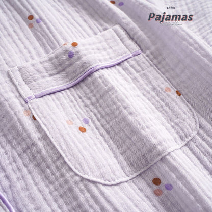 Long-Sleeve Pastel Purple Pajama Set