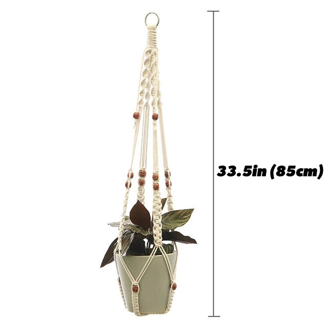 Macrame Plant Hanger AESTHETIC_Boho AESTHETIC_Cottagecore AESTHETIC_Soft Girl macrame hanging pot hanger SUB CATEGORY_Wall Decor