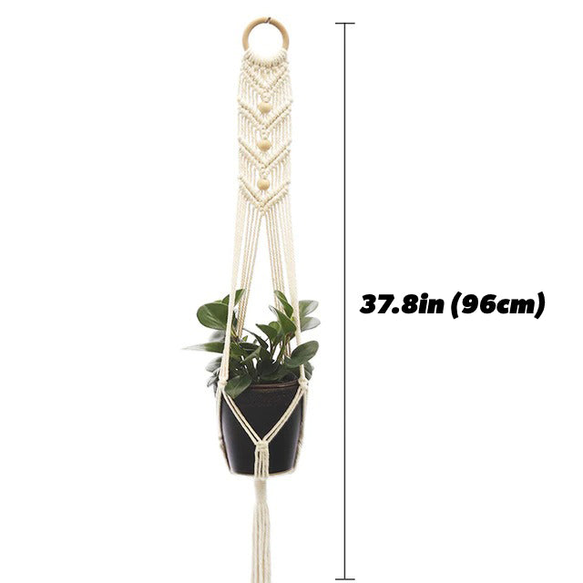 Macrame Plant Hanger AESTHETIC_Boho AESTHETIC_Cottagecore AESTHETIC_Soft Girl macrame hanging pot hanger SUB CATEGORY_Wall Decor