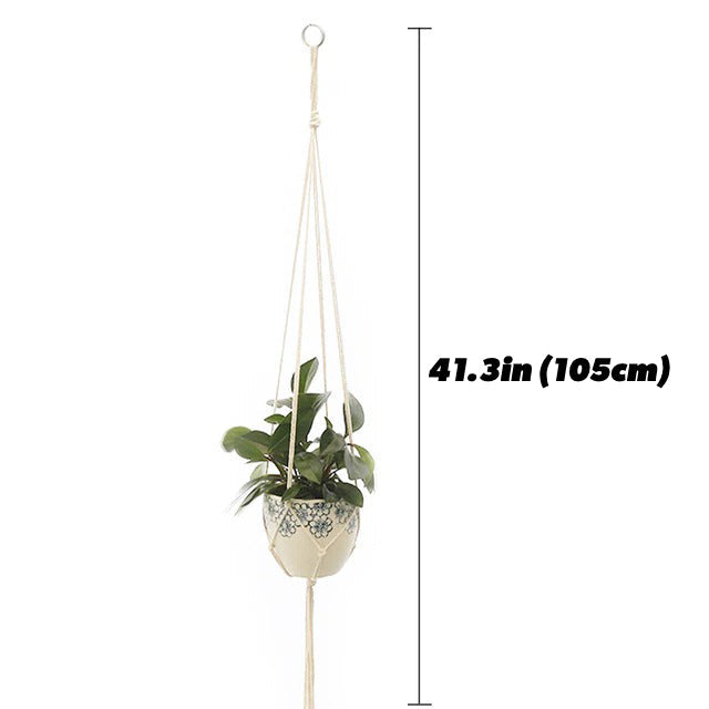 Macrame Plant Hanger AESTHETIC_Boho AESTHETIC_Cottagecore AESTHETIC_Soft Girl macrame hanging pot hanger SUB CATEGORY_Wall Decor