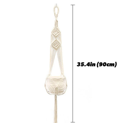 Macrame Plant Hanger AESTHETIC_Boho AESTHETIC_Cottagecore AESTHETIC_Soft Girl macrame hanging pot hanger SUB CATEGORY_Wall Decor